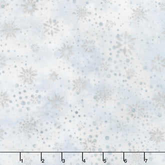 Artisan Batiks - Snowflakes 2 Dots Frost Metallic Yardage