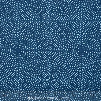 Jasmine - Dotty Block Print Ocean Yardage