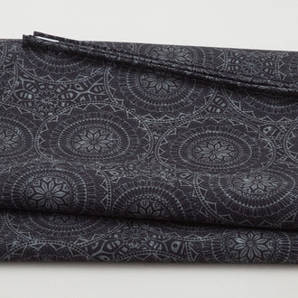 Vespa - Tossed Medalion Black 118" Wide 3 Yard Cut