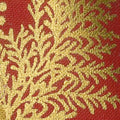 Holiday Flourish 11 - Holiday Ornaments Crimson Metallic Yardage