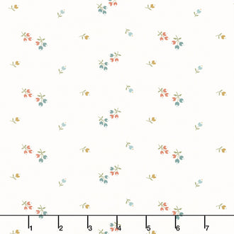 Flower Box - Buds Milk White Yardage