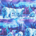Illuminations - Polar Bear Border Stripe Blue Multi Yardage
