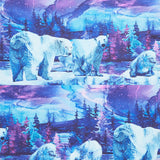 Illuminations - Polar Bear Border Stripe Blue Multi Yardage Primary Image
