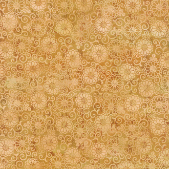 Oriental Gardens - Lace Gold Digitally Printed Yardage