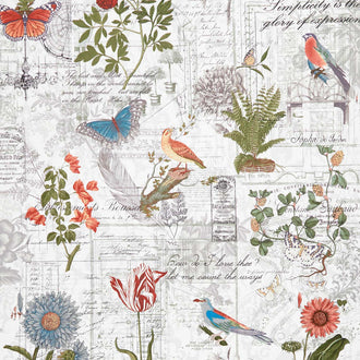 3 Sisters Favorites Collages - Rendezvous Collage Porcelain Yardage