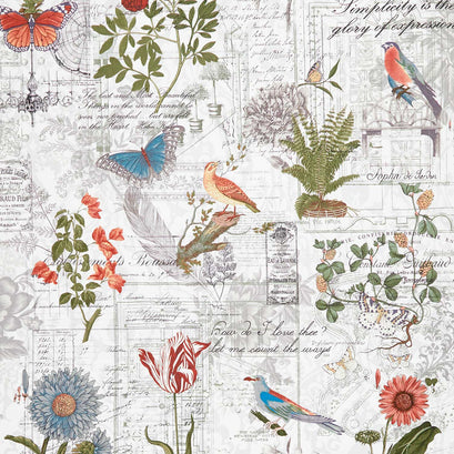 3 Sisters Favorites Collages - Rendezvous Collage Porcelain Yardage