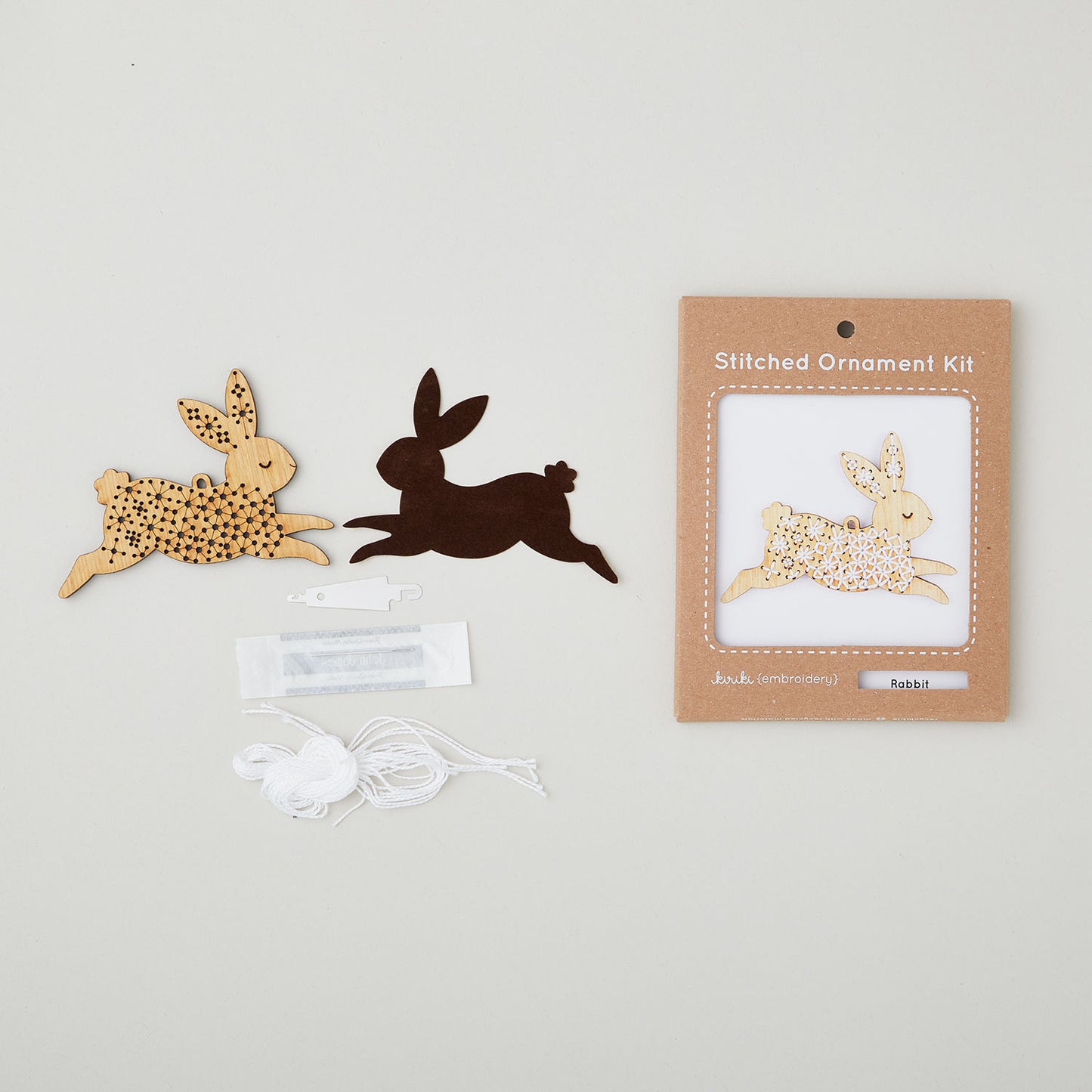 Rabbit Stitched Ornament Kit