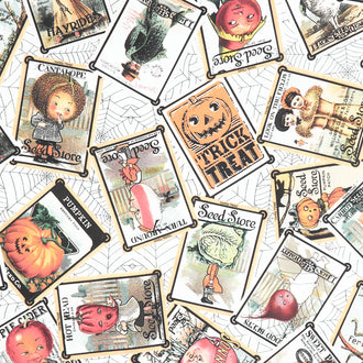 Pumpkin Patch - Seed Packs Toss White Yardage