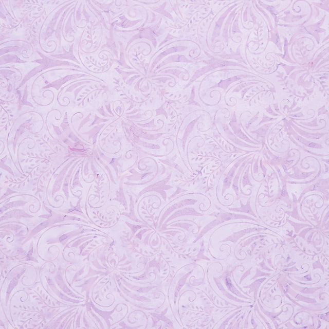 Tonga Batiks - Pixie - Victorian Swirls Lilac Yardage Primary Image