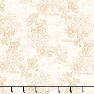 Where the Wind Blows - Mixed Media Cream Flannel Yardage