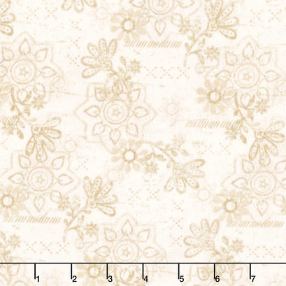 Where the Wind Blows - Mixed Media Cream Flannel Yardage