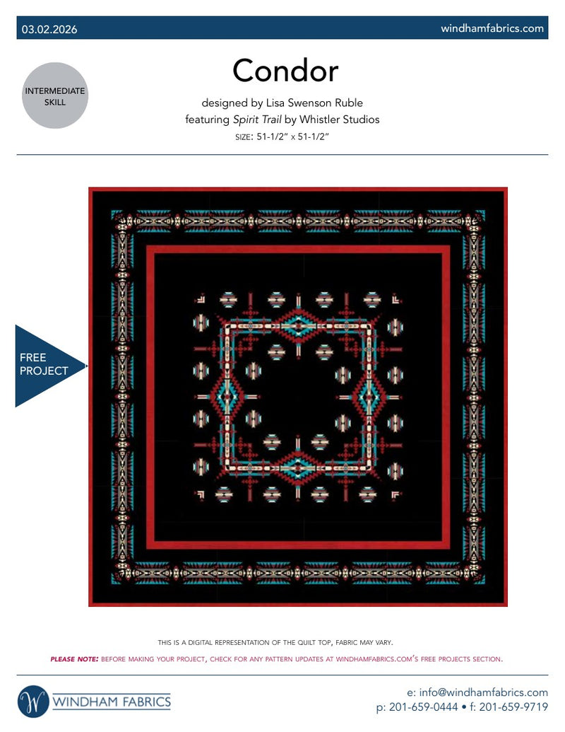 Condor Free Quilt Pattern by Lisa Swenson Ruble