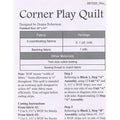 Corner Play 3 Yard Quilt Pattern
