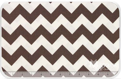 Cotton Chevron - Brown Yardage