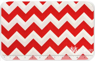 Medium Cotton Chevron - Red Yardage