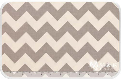 Cotton Chevrons - Gray Yardage