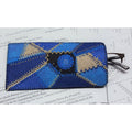 Crazy Quilt Eyeglass Case Kit - Blue