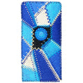 Crazy Quilt Eyeglass Case Kit - Blue