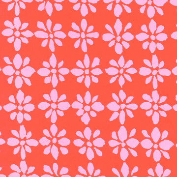 Kaffe Fassett Collective - August 2024 - Hot ColorwaySnow Flower Red Yardage Primary Image