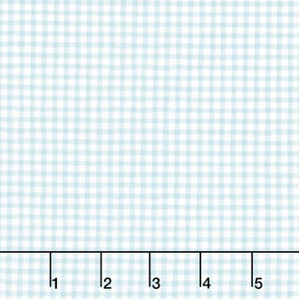 Magical Winterland - Gingham Blue Yardage
