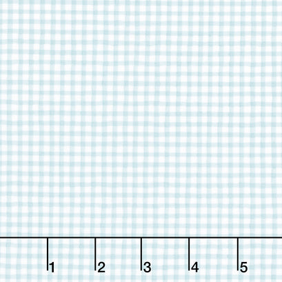 Magical Winterland - Gingham Blue Yardage