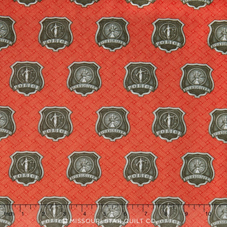 American Heroes - Fireman Badge Red Yardage