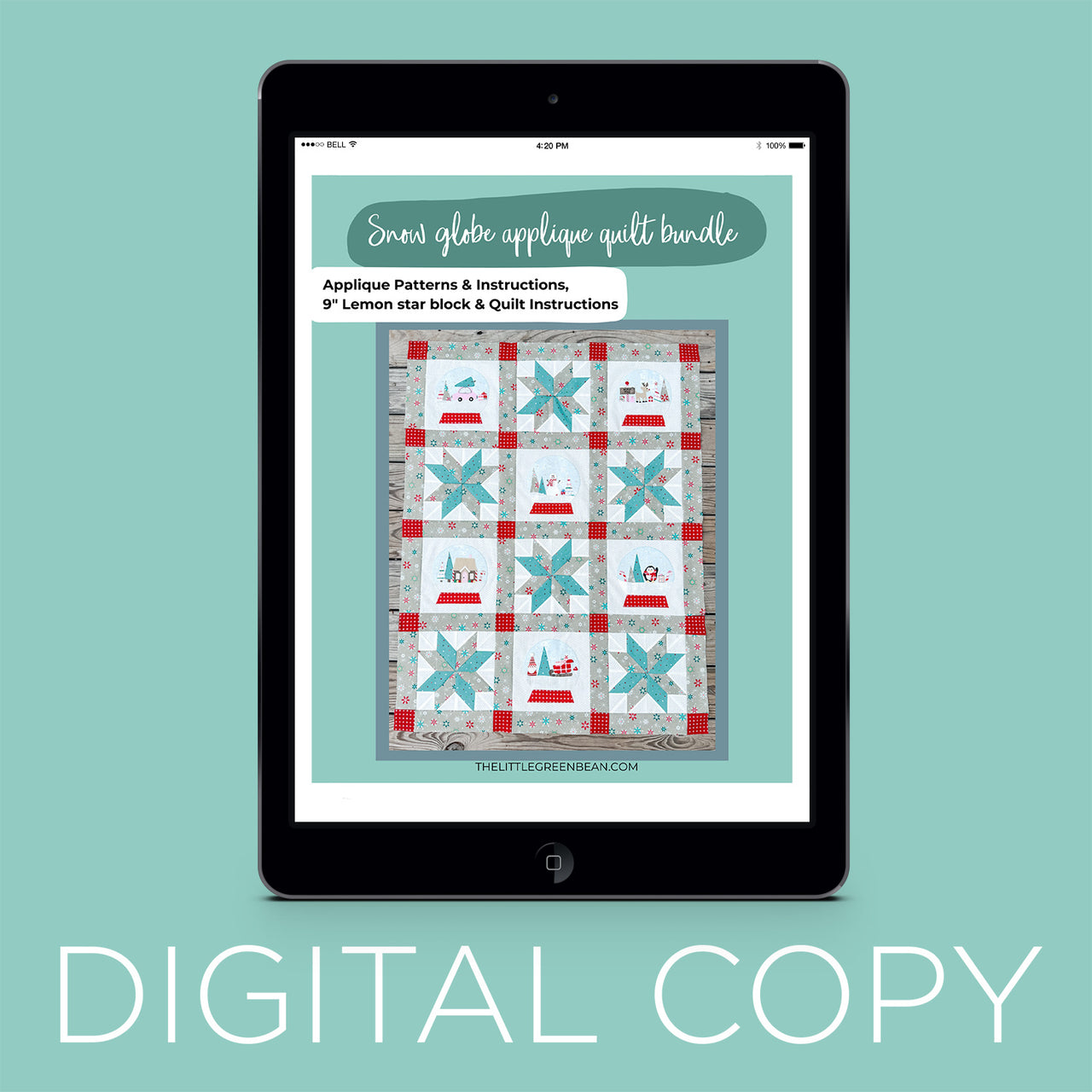 Digital Download - Snow Globe Applique Quilt Bundle Pattern Primary Image