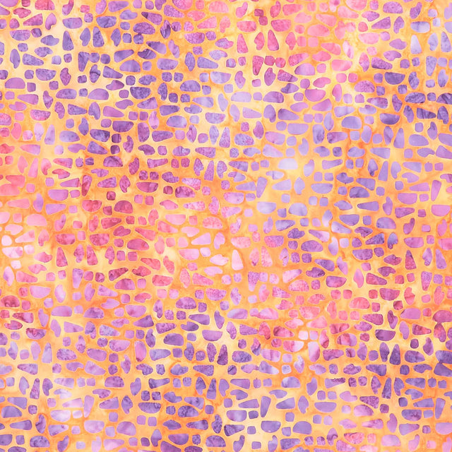 Breezy Batiks - Stones Multi Pink Orange Sunset Yardage Primary Image