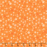 Playtime Flannel - Stars Orange Yardage Primary Image