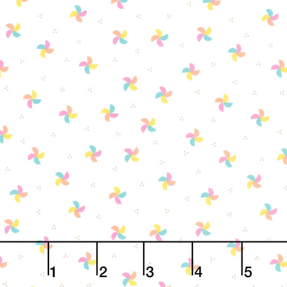 Laguna Sunrise - Pinwheel Off White Yardage