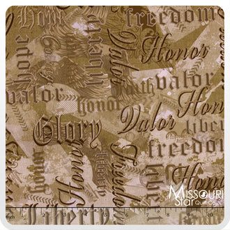 United We Stand - Honor and Glory Khaki Yardage