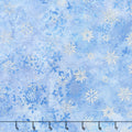 Artisan Batiks - Snowflakes 2 Small Snowflakes Glacier Metallic Yardage