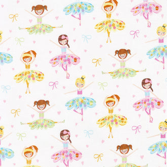Ballerina Bows - Ballerina Main White Yardage