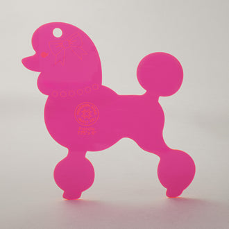 Missouri Star Birthday Bash Poodle Template - Neon Pink Large