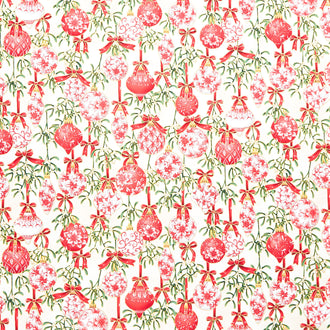 Holiday Flourish - Festive Finery Ornaments Cream Metallic Yardage