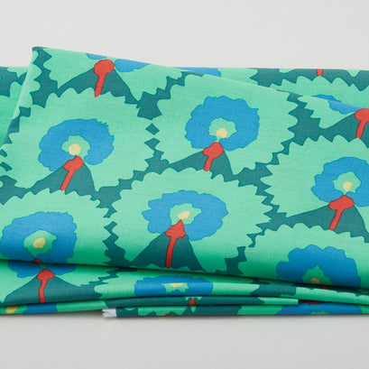 Kaffe Fassett - Collective February 2022 Regal Fans - Green 2 Yard Cut