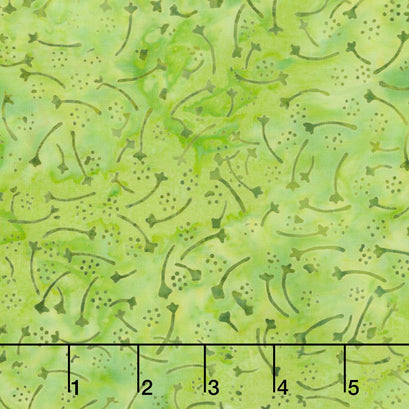 Just Dandy Batiks - Airy Vines and Dots Green Yardage