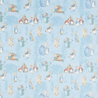 The Tale of Peter Rabbit - Main Blue Yardage