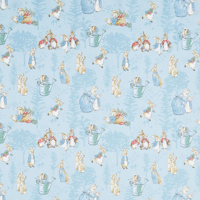 The Tale of Peter Rabbit - Main Blue Yardage