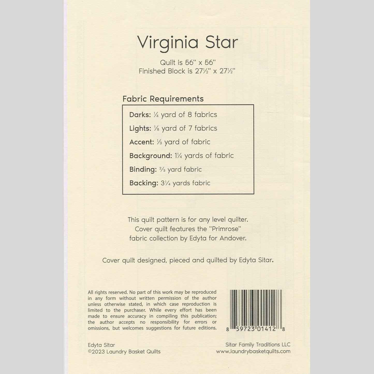 Virginia Star Quilt Pattern Alternative View #1