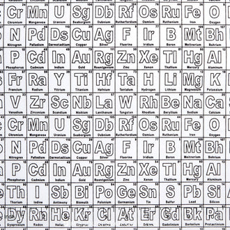 Novelty - Periodic Table White Yardage