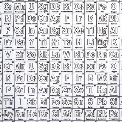 Novelty - Periodic Table White Yardage