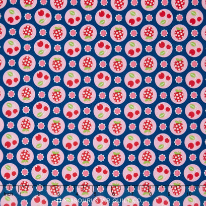 Flutterberry - Berries Navy Yardage