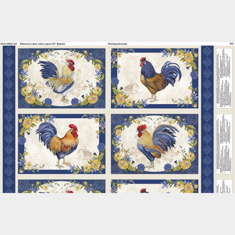 Morning Serenade - Rooster Placemat Multi Panel