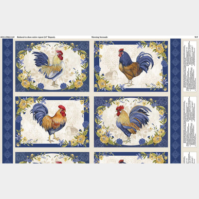 Morning Serenade - Rooster Placemat Multi Panel