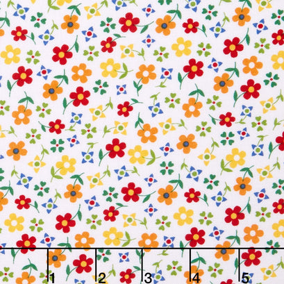 Gingham Girls - Gingham Blossom White Yardage