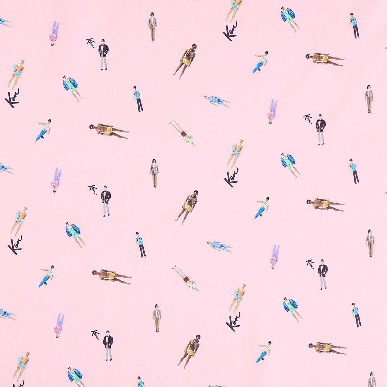 Barbie World - Ken Dolls Pink Yardage Primary Image