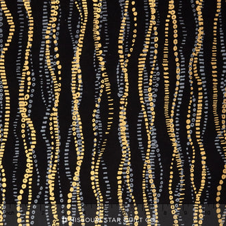 Sparkle - Chains Ebony Metallic Yardage