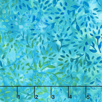 Artisan Batiks - Gemstones Seeded Sprigs Jade Yardage