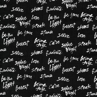 Playgrounds - Uplifting Text Ink Yardage